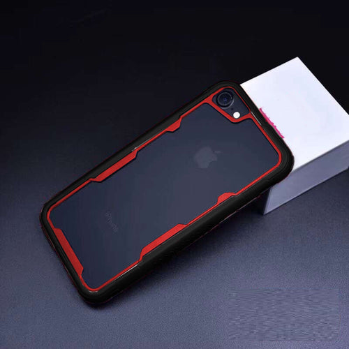 Apple iPhone 8 Plus/ 7 Plus/ 6 Plus (5.5'') Red/Black Double Bumper Frame Case