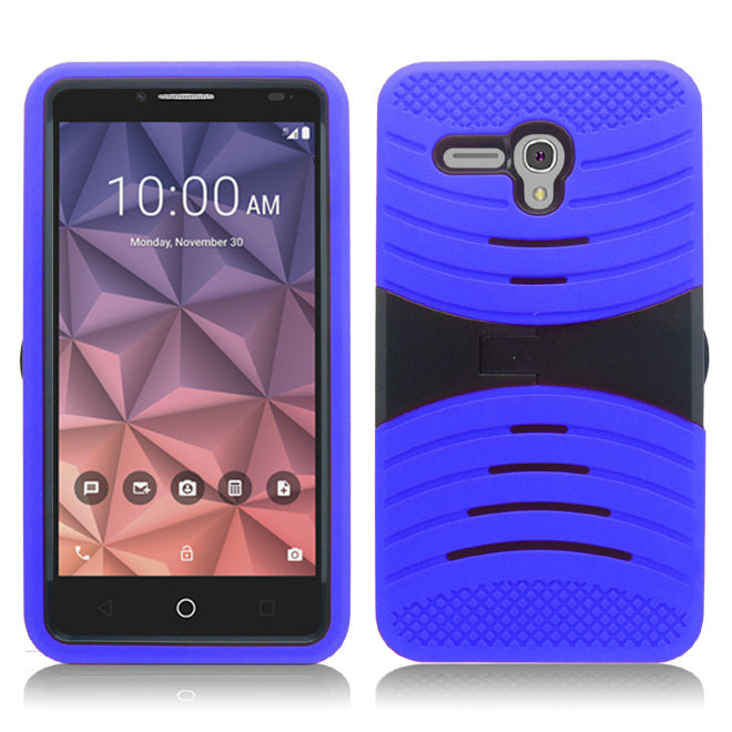 ALCATEL FIERCE XL/5054/FLINT GUARDIAN BLUE ON BLACK CASE