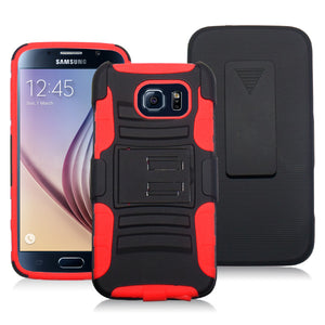 SAMSUNG GALAXY S6 G9200 RED ECLIPSE COMBO HOLSTER CASE