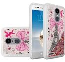 LG ARISTO/LV3/MS210 PINK EIFEL TOWER CANDY LIQUID  GLITTER CASE