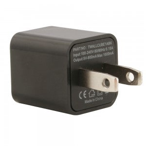 UNIVERSAL USB WALL CHARGER BLACK CUBE