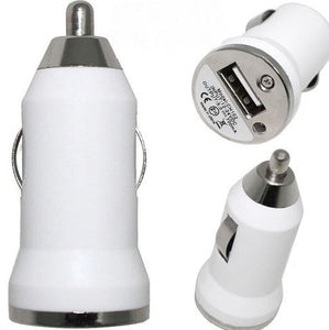 UNIVERSAL 1AMP WHITE CAR CHARGER PLUG HEAD******POLYBAG ITEM********