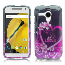MOTOROLA E 2 LTE EXOTIC LOVE SNAP ON DESIGN CASE