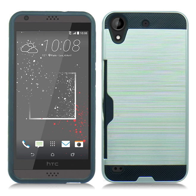 HTC DESIRE 555 / 530 GRAY ON BLACK DUO LAYER CASE