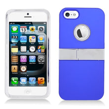 APPLE IPHONE SE/5S HYBRID BLUE METAL HARD CASE