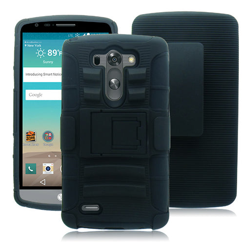 LG G3 ECLIPSE BLACK COMBO HOLSTER CLIP CASE