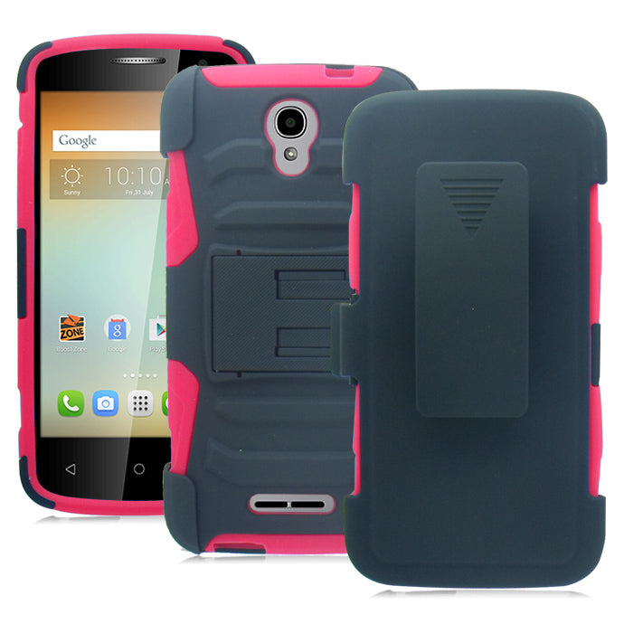 ALCATEL ELEVATE/5017 RED ECLIPSE COMBO HOLSTER CASE