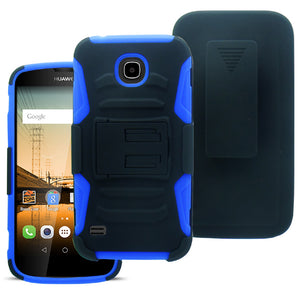 HUAWEI UNION/Y538 ECLIPSE BLUE COMBO HOLSTER CLIP CASE