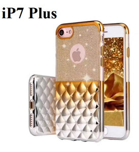 APPLE iPHONE 7 PLUS / 8 PLUS (5.5'') GOLD SPOT BLING GLAMOUR CASE