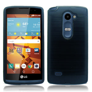 LG LEON/TRIBUTE 2/C40 BLACK ON BLACK DUO LAYER CASE