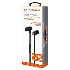 Universal 3.5mm Hi-Fi Stereo earphones with mic and noise isolation - Black