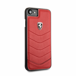 iPhone 8 & iPhone 7 Ferrari Genuine Leather Heritage Case Red