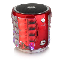 UNIVERSAL RED LED BLUETOOTH SPEAKER WITH SD CARD PORT