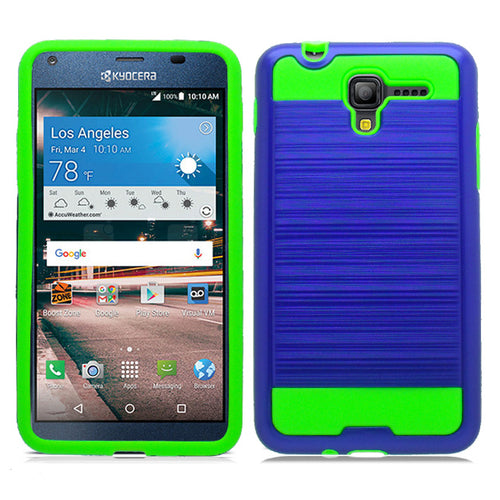 KYOCERA REACH/C6743/VIEW BLUE ON LIME GREEN DUO LAYER CASE