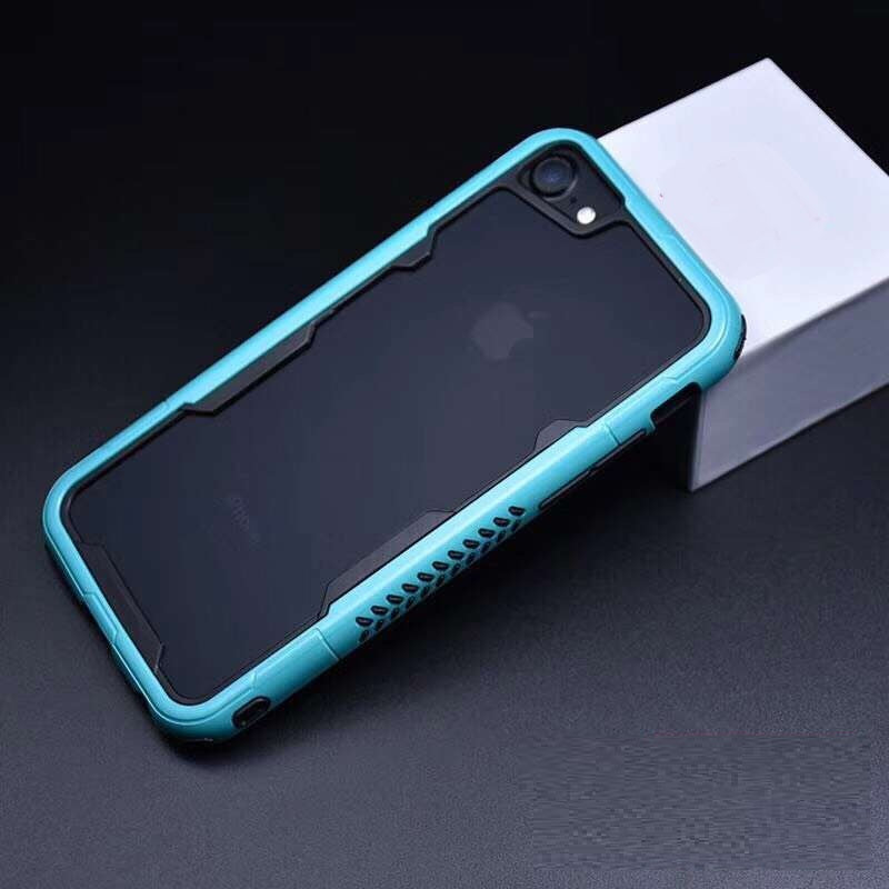 Apple iPhone 8 Plus/ 7 Plus/ 6 Plus (5.5'') Turquoise Double Bumper Frame Case