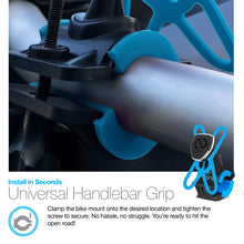 Universal magnetic bike/handlebar  mount with silicone web harness for extra security. MSRP $24.99