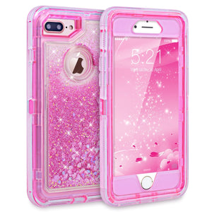 Apple iPhone 6s Plus/7 Plus/8 Plus (5.5'') Pink Guardian Liquid Glitter Case