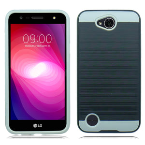 LG X Power 2/ X Charge/ M320/ Fiesta LTE/ K10 Power Black on Gray Duo Layer Case