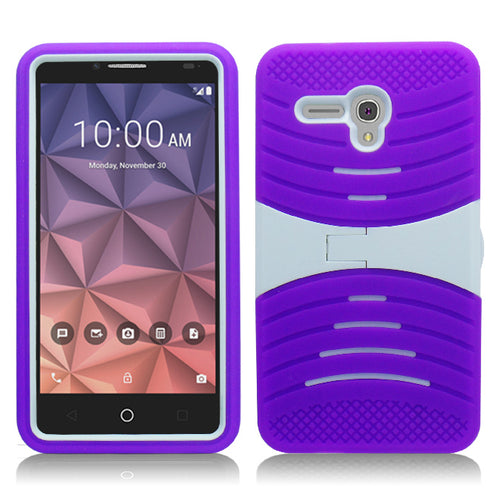 ALCATEL FIERCE XL/5054/FLINT GUARDIAN PURPLE ON WHITE CASE