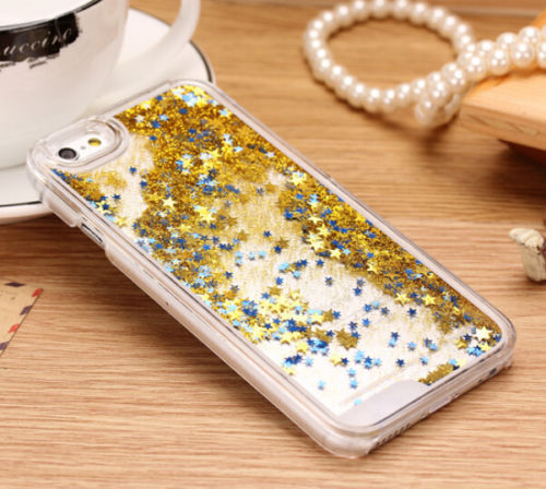 APPLE iPHONE 8 PLUS/7 PLUS/6 PLUS (5.5'') GOLD LIQUID GLITTER CASE