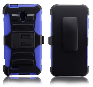 ALCATEL CONQUEST/7046T BLUE ECLIPSE COMBO HOLSTER CASE