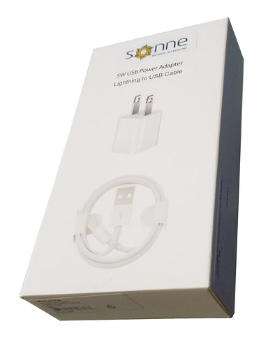 Universal Sonne iPhone Wall Charger Combo With 1m Lightning Data Cable in Retail Packaging