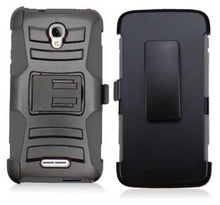 ALCATEL FIERCE 4/5051/POP 4 BLACK ECLIPSE COMBO HOLSTER CASE