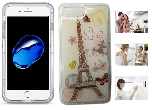 Apple iPhone 8 Plus/ 7 Plus/ 6 Plus (5.5'') Eiffel Tower Anti Gravity Sticky Flex Case