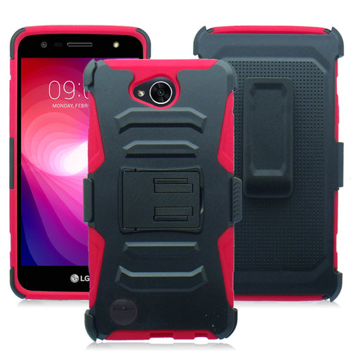 LG X Power 2/ X Charge/ M320/ Fiesta LTE/ K10 Power Eclipse Red Combo Holster Case