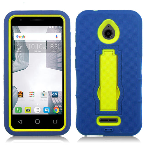 ALCATEL DAWN/5027B/STREAK/4060A IDEAL BLUE ON YELLOW VERTICAL KICK STAND CASE