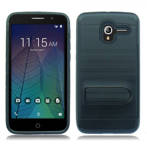 ALCATEL TRU/STELLAR BLACK ON BLACK DUO LAYER CASE