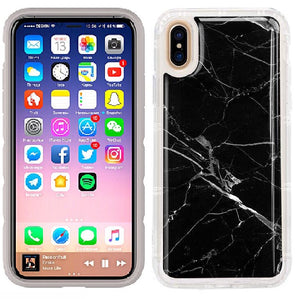 Apple iPhone X (5.8'') Black Marmol Design Anti Gravity Sticky Flex Case