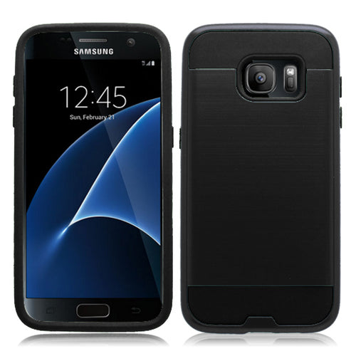 SAMSUNG GALAXY S7/G930 BLACK ON BLACK DUO LAYER CASE