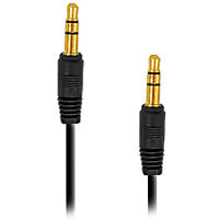 3.5MM PIN TO 3.5MM 6FT CABLE FOR AUDIO PLUG IN BLACK CABLE