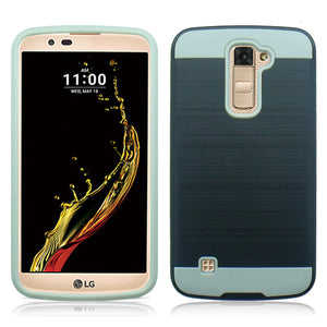 LG K10/AH2 BLACK ON GRAY DUO LAYER CASE