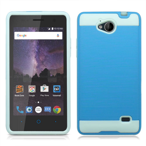 ZTE TEMPO/N9131 TURQUOISE ON WHITE DUO LAYER CASE