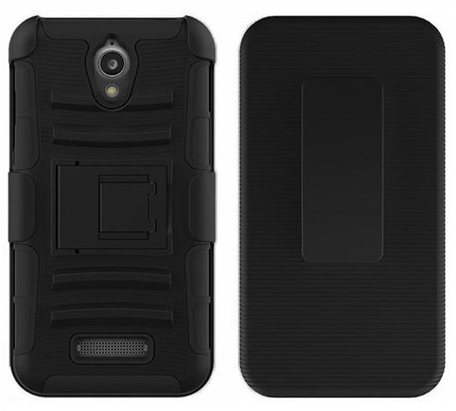 ZTE OBSIDIAN/Z820 BLACK ECLIPSE COMBO HOLSTER CASE