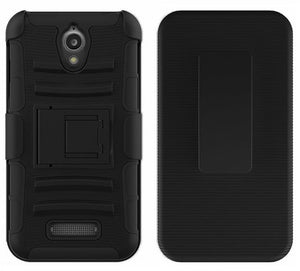 ZTE OBSIDIAN/Z820 BLACK ECLIPSE COMBO HOLSTER CASE