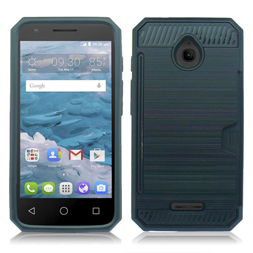 ALCATEL DAWN/5027B/STREAK/4060A BLACK ON BLACK DUO LAYER CASE