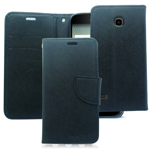 HUAWEI UNION/Y538 BLACK LEATHER WALLET CASE