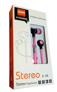 Universal Pink 3.5mm Earbuds Headphones  Wired Control Music with Mic Headset