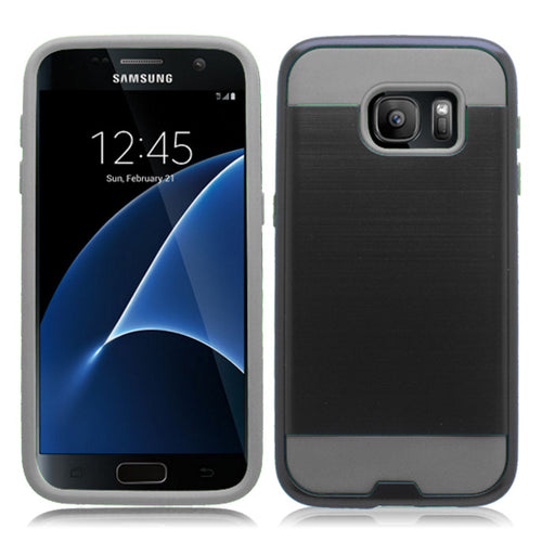 SAMSUNG GALAXY S7/G930 BLACK ON GRAY DUO LAYER CASE