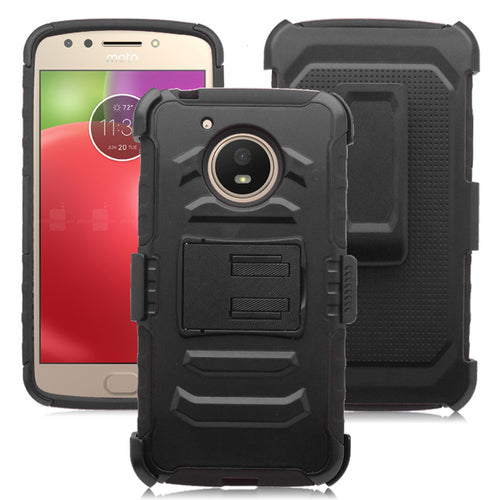 MOTOROLA E4/XT1766 BLACK ECLIPSE COMBO HOLSTER CLIP CASE