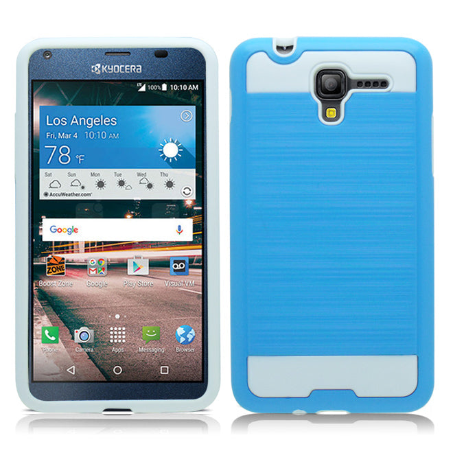 KYOCERA REACH/C6743/VIEW TURQUOISE ON WHITE DUO LAYER CASE