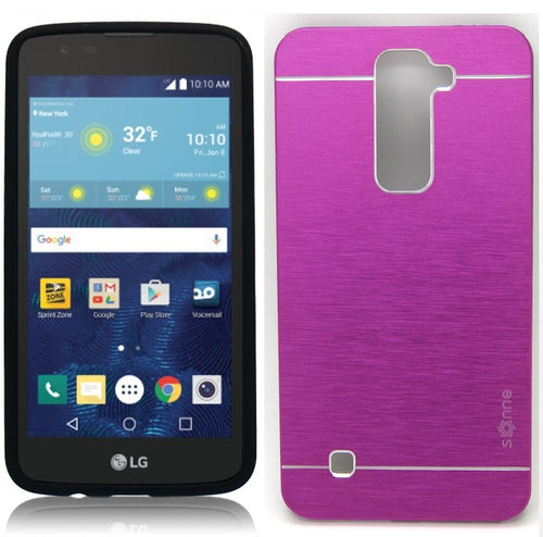 LG TRIBUTE 5/K7 PINK SONNE ALUMINUM BRUSHED CASE