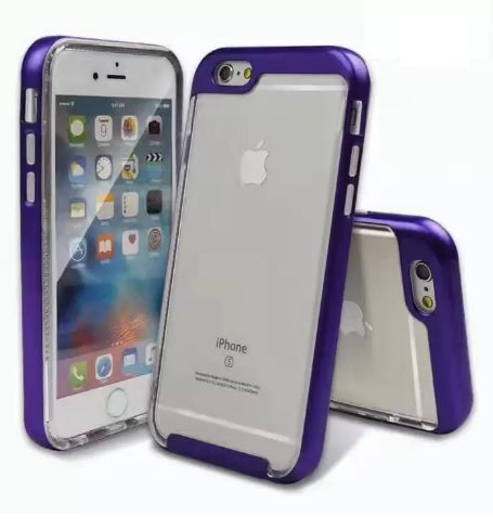 Apple IPhone 6/6s (4.7'') Clear Hybrid Purple Candy Frame Case