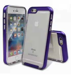 Apple IPhone 8 Plus/ 7 Plus/ 6s Plus (5.5'') Clear Hybrid Purple Candy Frame Case