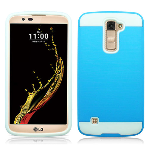 LG K10/AH2 TURQUOISE ON WHITE DUO LAYER CASE