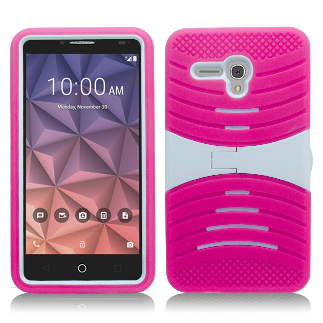 ALCATEL FIERCE XL/5054/FLINT GUARDIAN PINK ON WHITE CASE