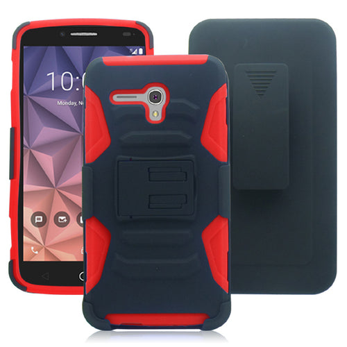 ALCATEL FIERCE XL/5054/FLINT RED ECLIPSE COMBO HOLSTER CASE